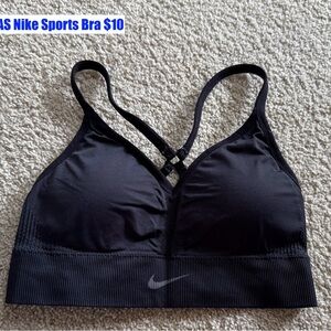 Nike Black Sports Bra with Gray Logo
